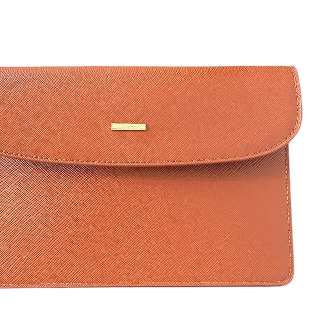 BROWN CLUTCH, WRISTLET WITH WRIST STRAP—NEW